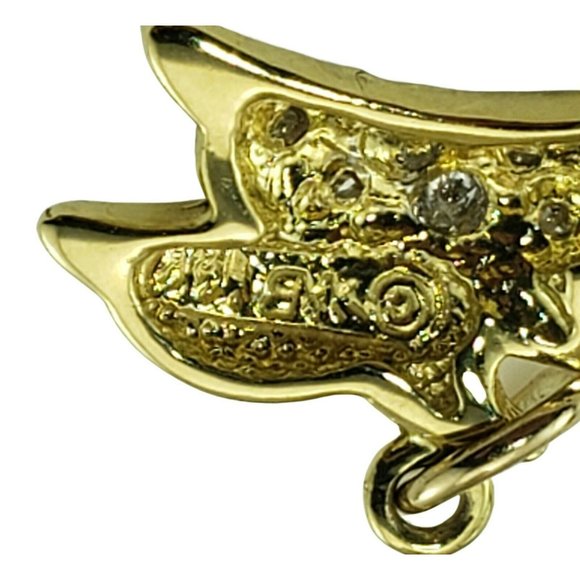 Vintage 18 Karat Yellow Gold and Diamond Dolphin Charm #11070 - Picture 7 of 8